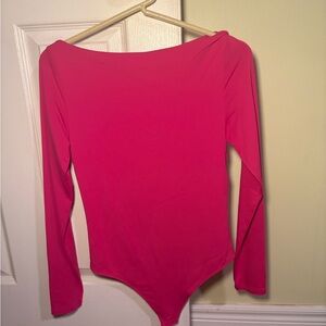 Babaton Hot Pink Long Sleeve Bodysuit